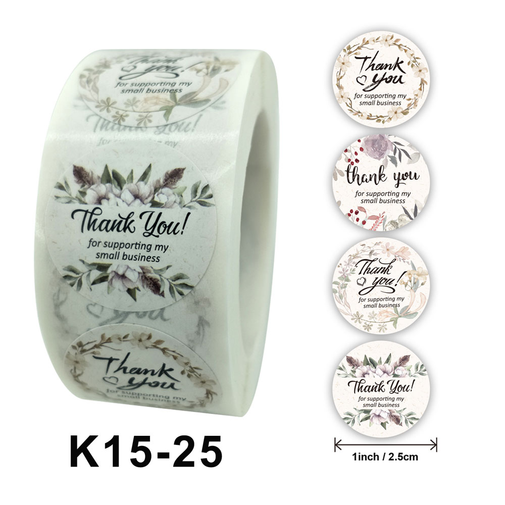500pcs Order Sealing Sticker Labels With Thank You Love For Hand Make Business Take Out Food Xmas Year Decoration: grey