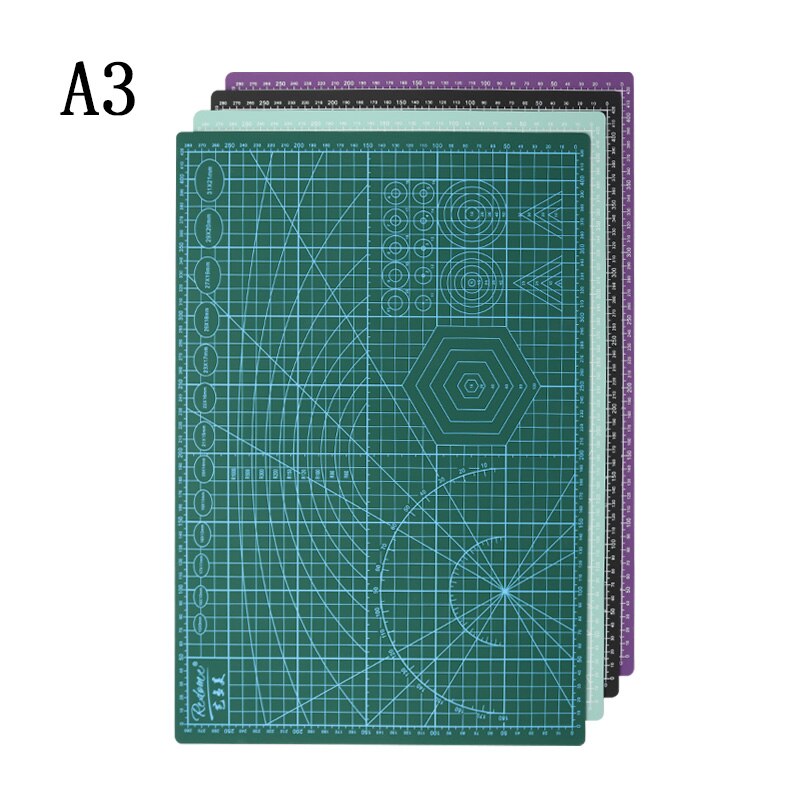 A3 A4 PVC Rectangle Grid Line Engraving Cutting Board Mat Pad Patchwork Tools Manual DIY Cutting Board Double-sided Self-healing