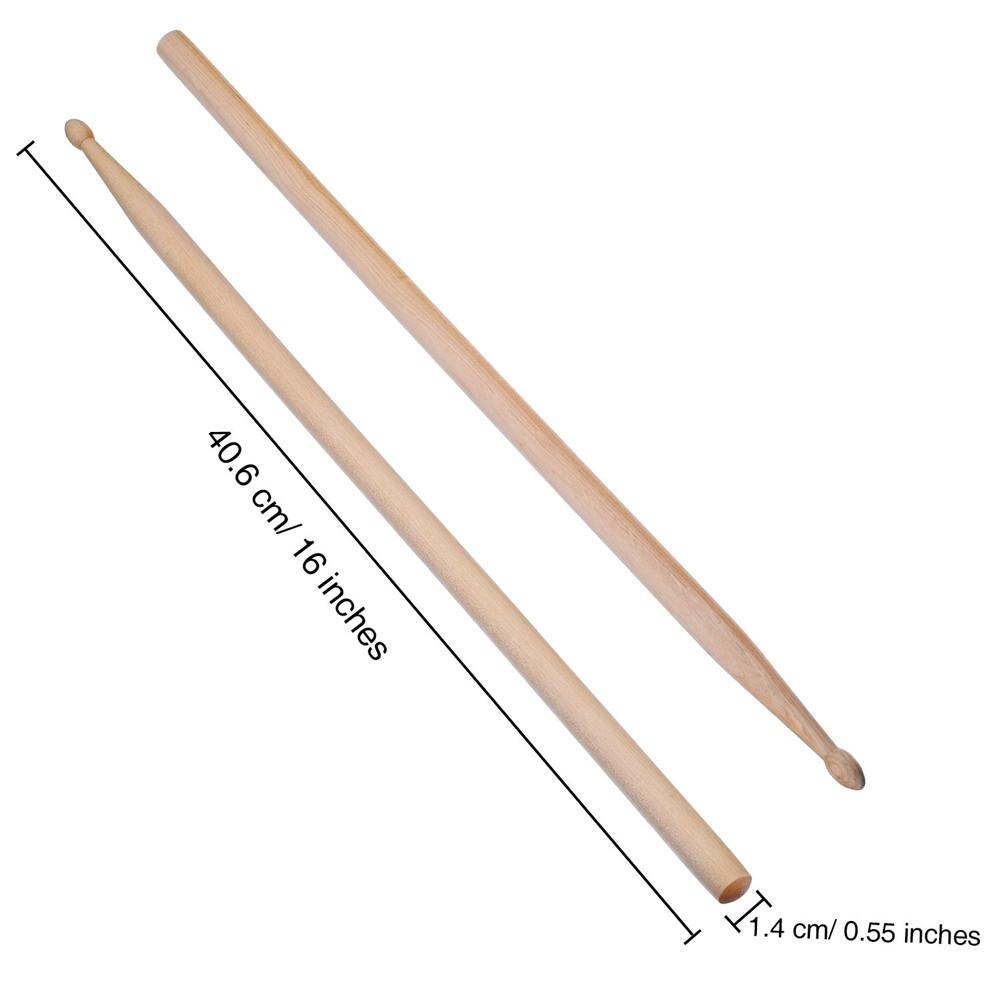 3 par ahorn 5a trommepinde sæt + fløjlpose tamburin pædagogisk musikinstrument