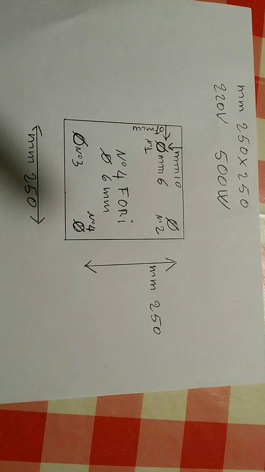 3d printer heated bed 250mm x 250mm With 3M Adhesive and 4 holes