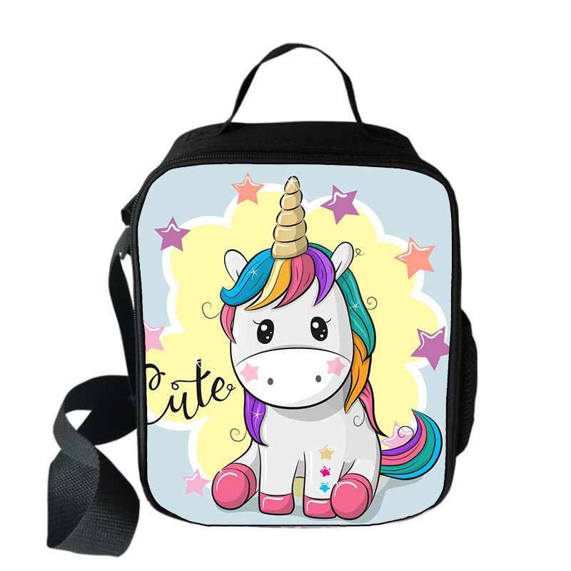 Cartoons Kawai Eenhoorn Studenten School Voedsel Zak Jongens Meisjes Lunch Tas Kleurrijke Eenhoorn Picknick Tas Vrouwen Mannen Lunchbox Beste: wcb mohuan02