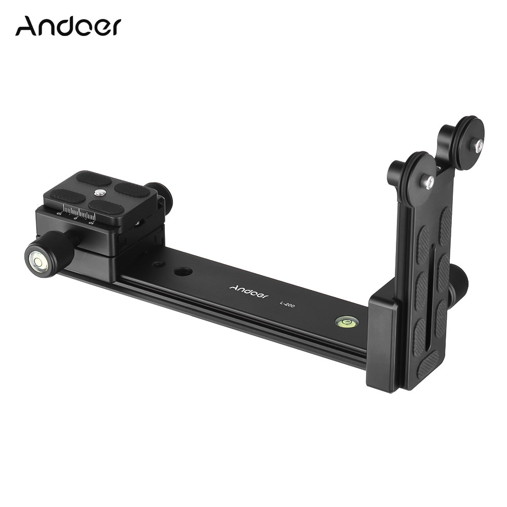 Andoer L200 Telelens Ondersteuning Lange Lens Houder Beugel Compatibel voor Arca-Swiss Sunwayfoto RRS Benro Kirk Markins Mount