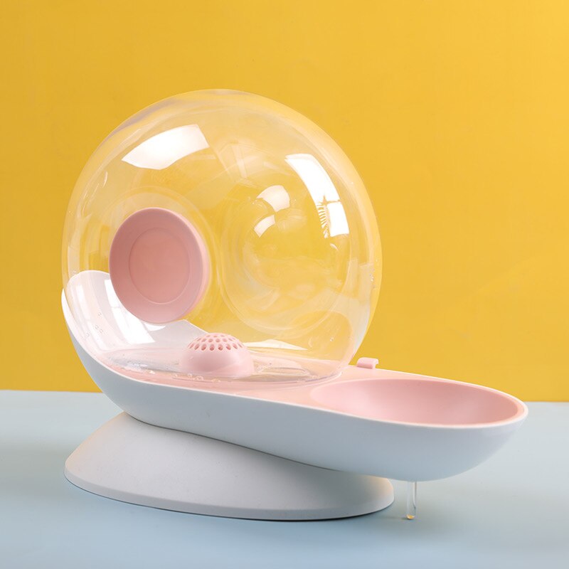 Hoopet fontein, bubbeldrinkbak, voerbak voor katten, water voor katten, waterdispenser voor huisdieren: Roze