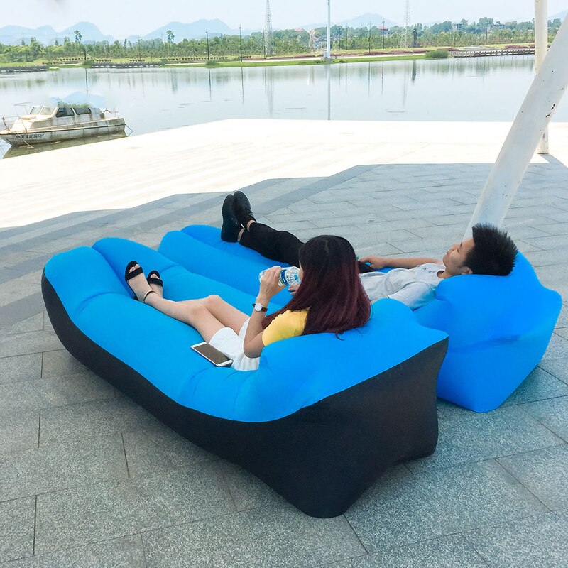 Oppustelig sofa bærbar sovepose luft sovesofa super lys pude lifer sofa