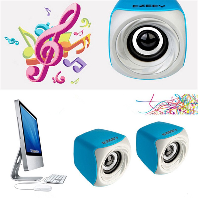 Bekabelde Mini Computer Speakers USB 2.0 Stereo Draagbare PC Speaker Mini USB Laptop Desktop Speaker Stereo Sound Box Luidspreker