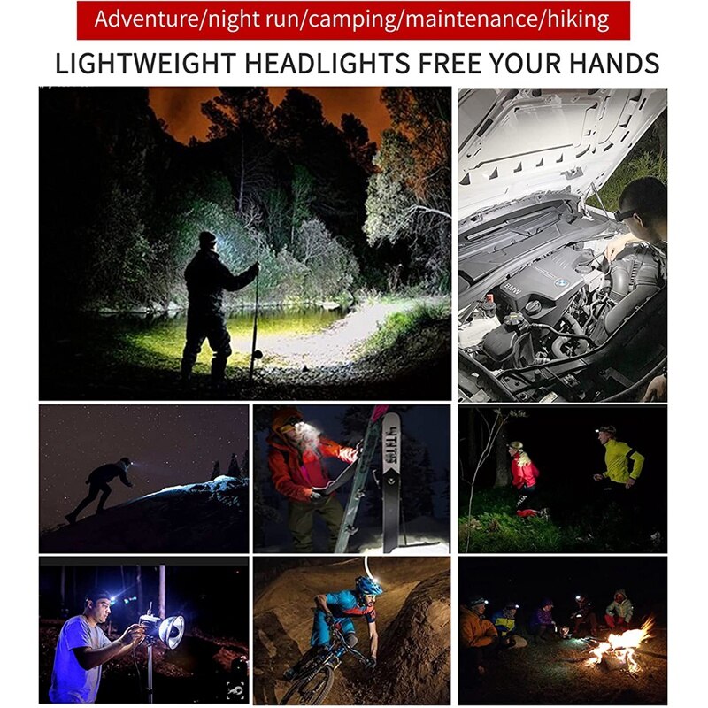 LED Scheinwerfer Taschenlampe 2000 Lumen USB Aufladbare Kolben Flutlicht Leichte, Wasserdichte Scheinwerfer-Arbeit Licht