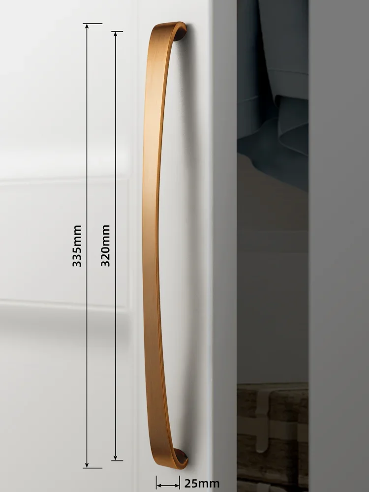 Modern Arch Pull High-end Yellow Bronze Drawer Knobs Kitchen Cupboard Door Handles Cabinet Handles for Furniture Hardware: Chocolate