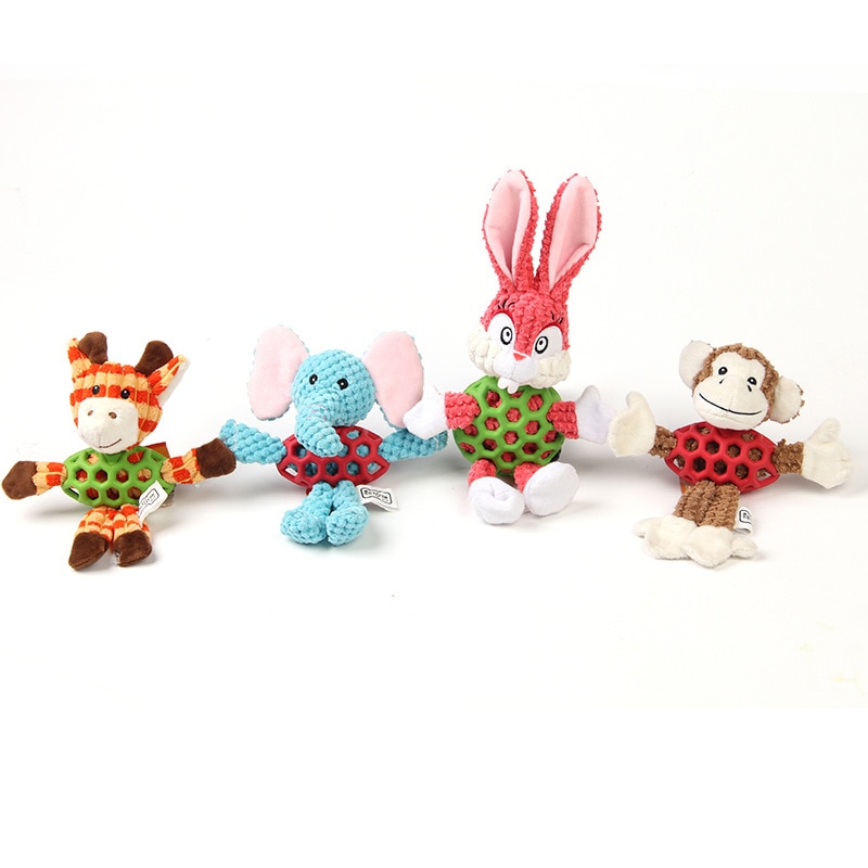 Dog Toys for Small Dogs Molar Bite Rubber Chew Small Toys Interactive Cute Dogs Teeth Cleaning Pets Accessories Monkey Pattern