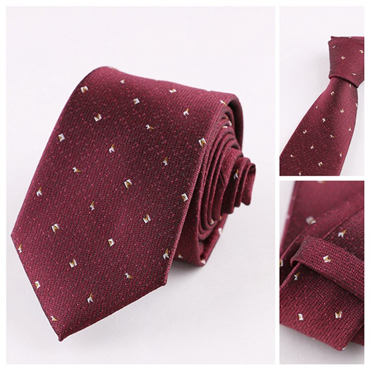 7cm slips kostym randig bankett slips brudgum man gentleman bröllopsklänning jacquard slips gravatas para homens