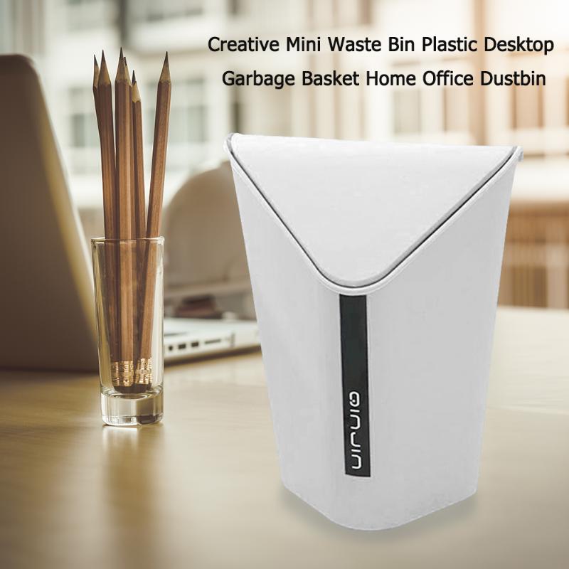 Mini Waste Bin Plastic Desktop Garbage Basket Home Office Dustbin