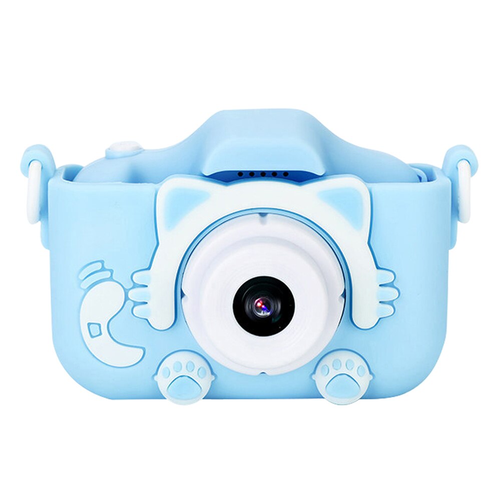 Mini cámara Digital de dibujos animados para niños, 1080P HD, accesorios de fotografía al aire libre, cámara réflex deportiva, pantalla de 2 pulgadas, tarjeta TF de 32GB: Blue