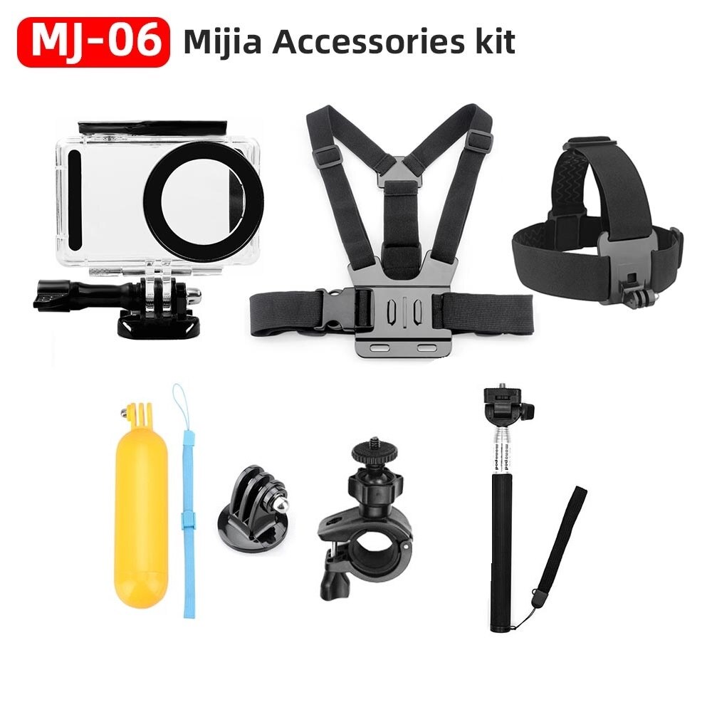 Para Xiaomi Mijia 4K accesorios Kit auto Stick carcasa impermeable caja marco CUBIERTA Cubierta cubierta Protector funda lente Mijia: MJ-06