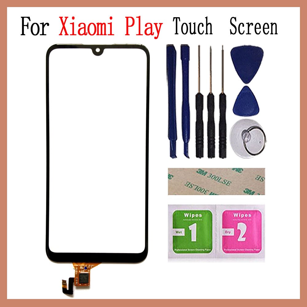 Touch Screen Glas Voor Xiaomi Mi Play Touch Screen Digitizer Voor Glas Panel Sensor Voor Xiaomi Miplay: Black No Tool