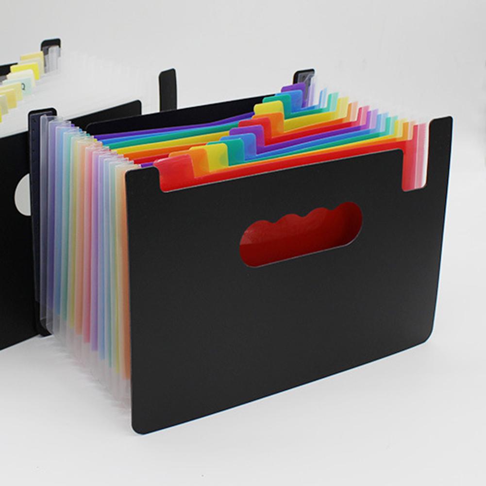 File Folders Colorful A5 Multi-Layer Expanding File Receipt Folder Organizer Pockets Holder Office School Supplies