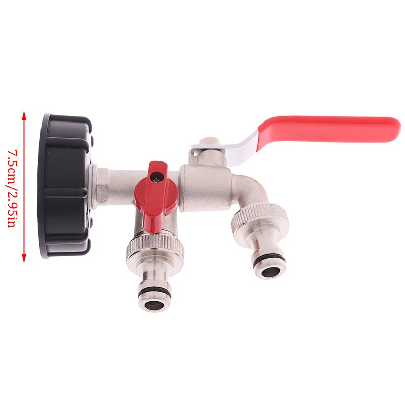 1/2 "Double Tap Ibc Watertank Connector Adapter Tap Voor Huis Tuin Water Connectors 1Pc