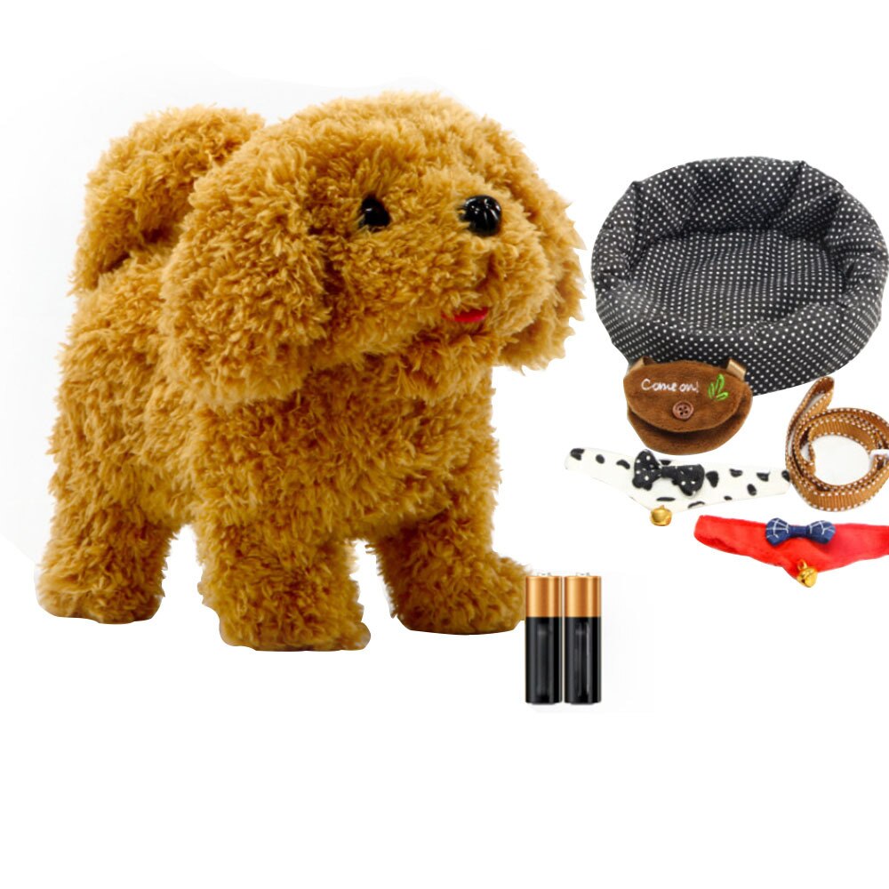 Elektronisk kæledyr robot hund gå interaktivt legetøj med reden reb til børn børn fødselsdag: A4