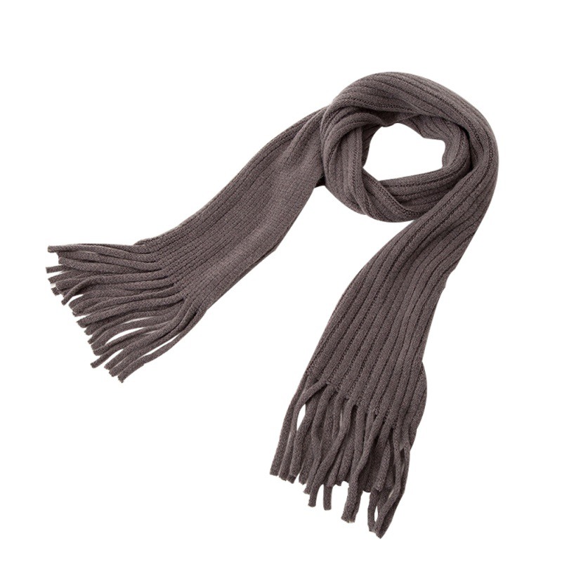 Accesorios para bebé niños cuello bufanda niñas bebé bufanda algodón grueso bufandas bebé niñas bufandas invierno: Gris