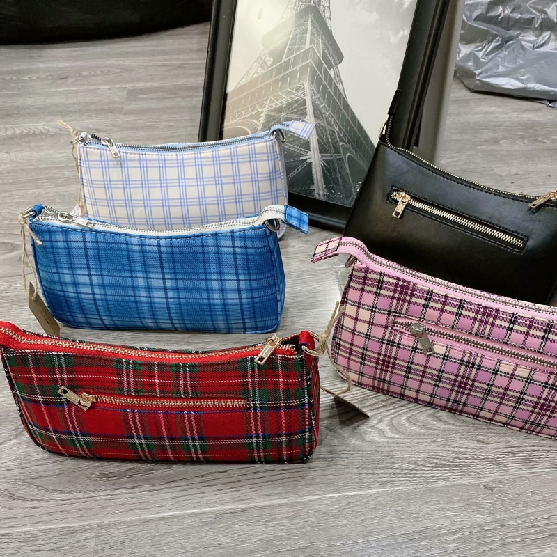 Mode Vrouwen Plaid Taille Packs