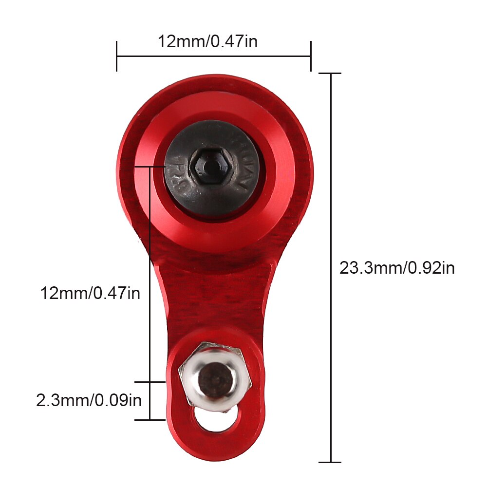 Brazo Servo de amortiguación ajustable de aleación de aluminio INJORA 25T para coche trepador de control remoto 1:10 Traxxas TRX4 TRX6 piezas de mejora