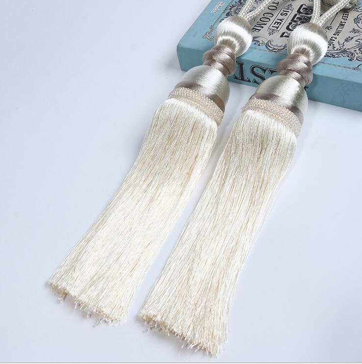 Rideau boule suspendu avec pompon, brosse à cravate, accessoires pour la maison: NO 4
