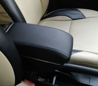 For Nissan Almera G15 Armrest box central Store content box: Double All Black