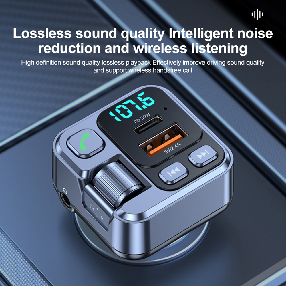 Receptor Bluetooth para coche, lectura de disco Usb U Pd20W, carga rápida, pantalla Digital, adaptador de teléfono móvil para coche, transmisor Fm para teléfonos móviles