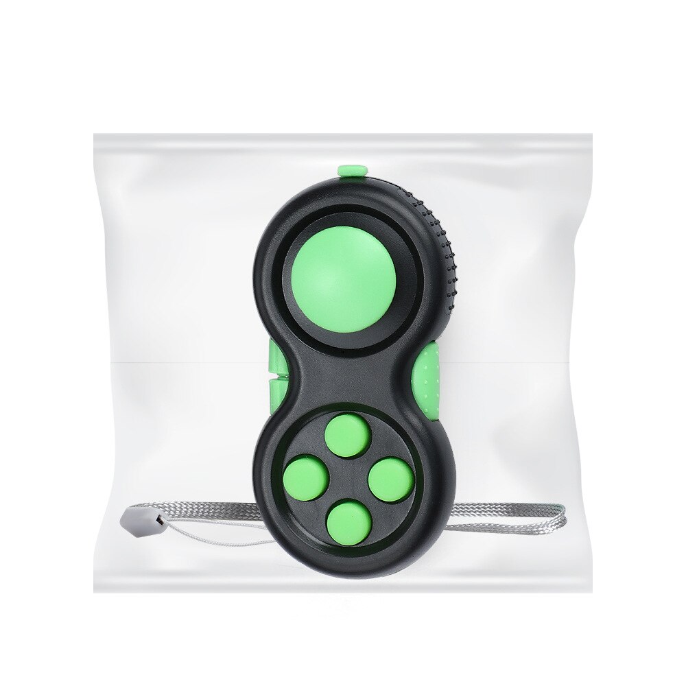 Coussin de contrôleur Fidget de supérieure, jouet de mise au point en plastique ABS lisse, soulagement du Stress, à presser, interactif amusant pour les mains,: green