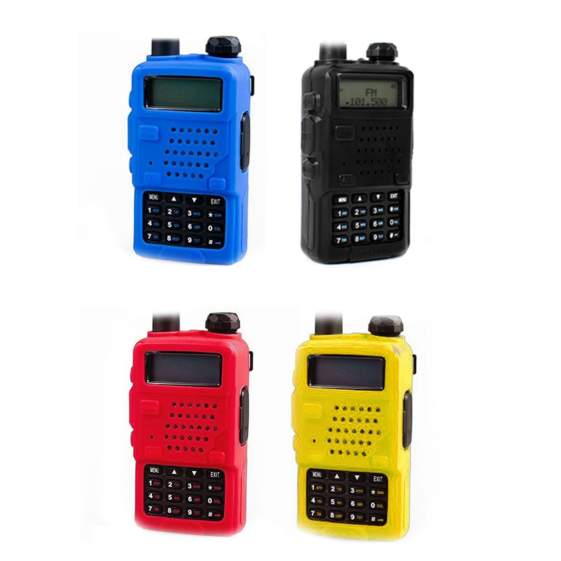 Soft Silicone Handheld Cover Shell Soft Case Holster for Baofeng 5R 5RA R5E 5RB 5RA+ 5RE PLUS F8 Black Yellow Blue Red Optional