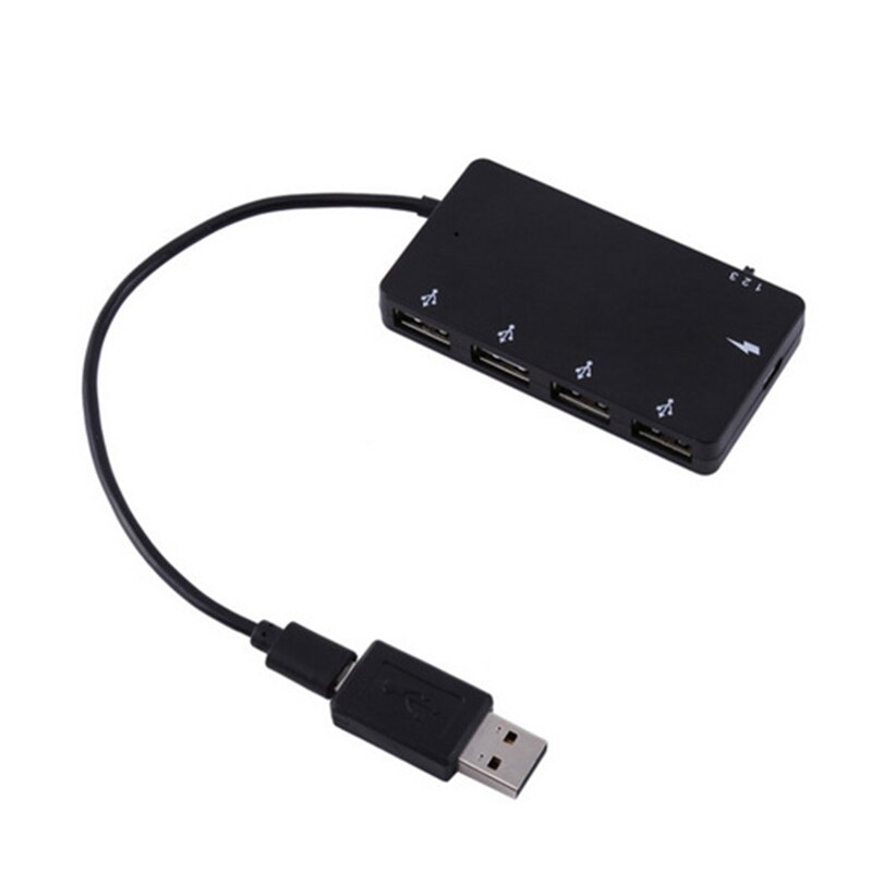 AAAJ-4 Port Hub Micro-USB OTG Chargring High Speed Card Reader Power Supply Adapter Cable for Smartphone Tablet