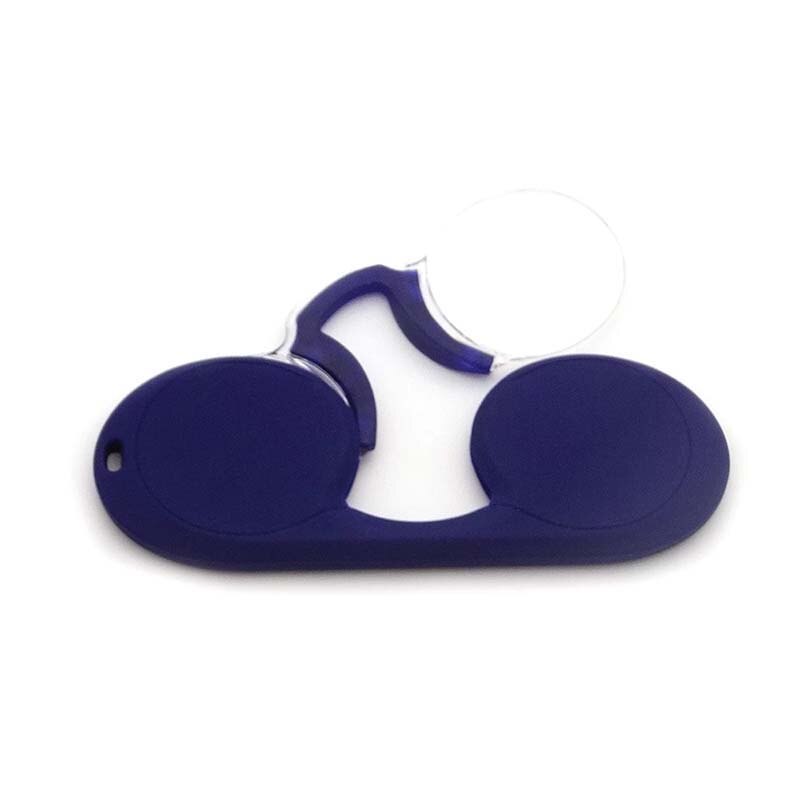 Sighttoo Siliconen Neus Clip Leesbril Mini Schuim Neus Bril Mannen Draagbare Vergrootglas Brillen Lui Lezers Eyewear Lupa: +100 / Blue