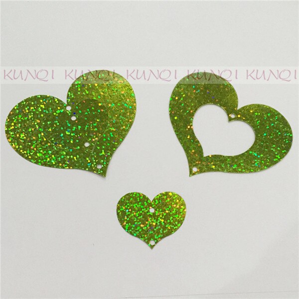 20 Sets 70*80mm Grote Holle Hart Losse Sequin Paillette Ambachten Naaien, Vrouwen Kinderen Diy Kledingstuk Accessoires: Laser Green