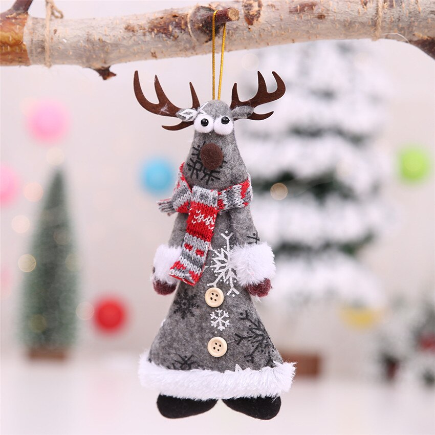 Vrolijk Kerstfeest Kerstman Sneeuwpop Rendier Ornamenten Decor Festival Party Kerstboom Opknoping Decoratie Pandent Decals