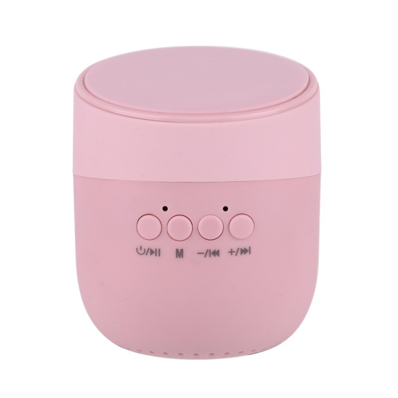 Bluetooth Speaker Mini Wireless Loudspeaker USB Speakers stereo audio music player Phone Holder Wireless Charging music player: Pink