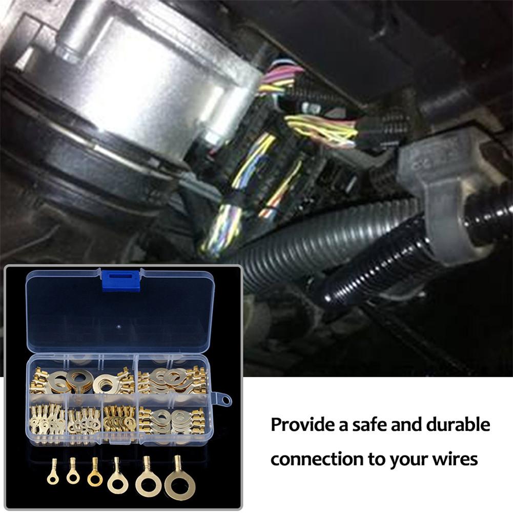 150PCS Ring Terminal Cable Lug Ring Multi-function Electrical Connector Kit Terminal Waterproof Connectors Car Accessories