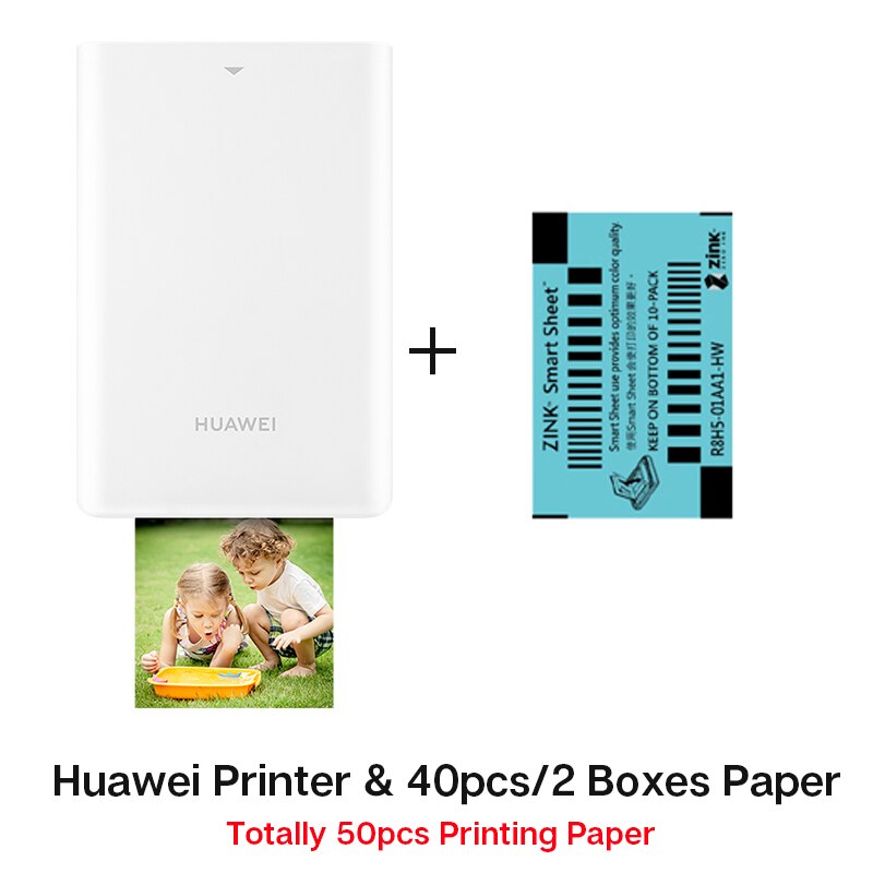 Original Huawei Mini Photo Printer Portable Pocket Printers 313*490dpi Bluetooth Support Share 500mAh Mobile Phone AR Printer