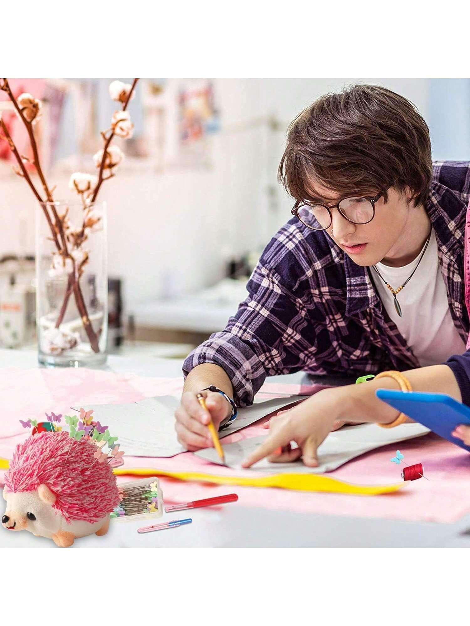 1 szt Poduszka w kształcie jeża, urocze poduszki na szpilki Urocze poduszki na igły Uchwyt na szpilki Akcesoria robić szycia Akcesoria robić pikowania