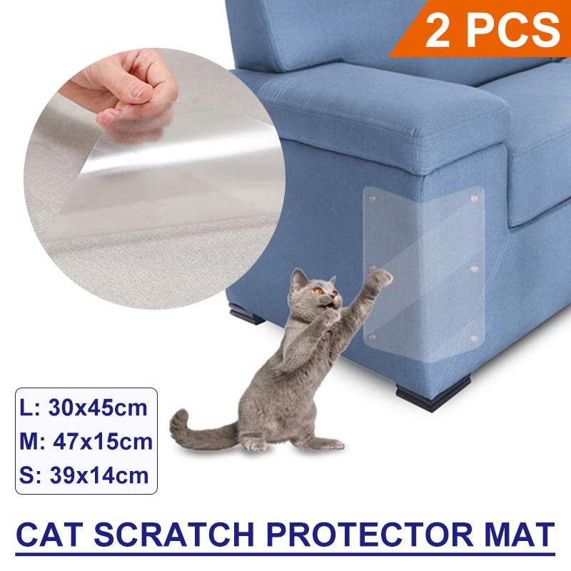 2 stk kat ridsebeskyttere hjørne vagt pvc afskrækkende pad møbler fleksibel vinyl beskytter pote pad til læder sofa sofa dør