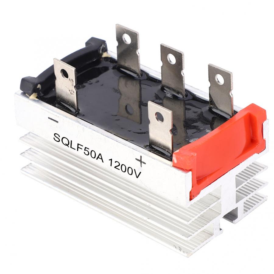4 stuks gelijkrichter sqlf 50a 1200v 3- fase gelijkrichtmodule met koellichaam