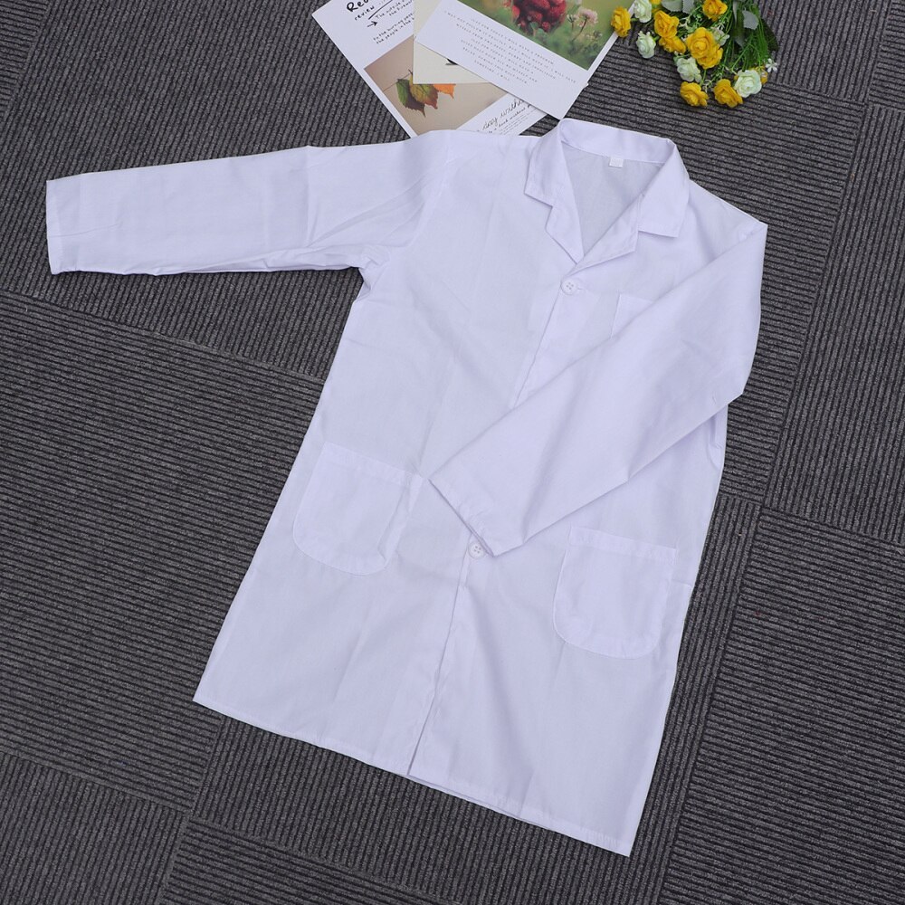 1pc Kids Lab-gown Children's White Coats Childern Thin White Coats for Kids Proformance (Small Size): White