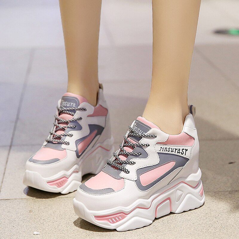 Rimocy-chaussures à base de vulcanisation pour femmes à plateforme haute pour augmenter la taille, semelle cachée, printemps chaussures femme décontractées,