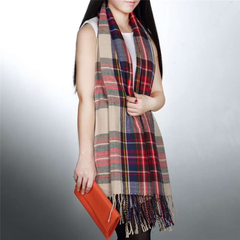 Plaid Winter Scarf Women neck head Scarves Casual Scarfs Cashmere ladies shawls and wraps Bufandas Hombre
