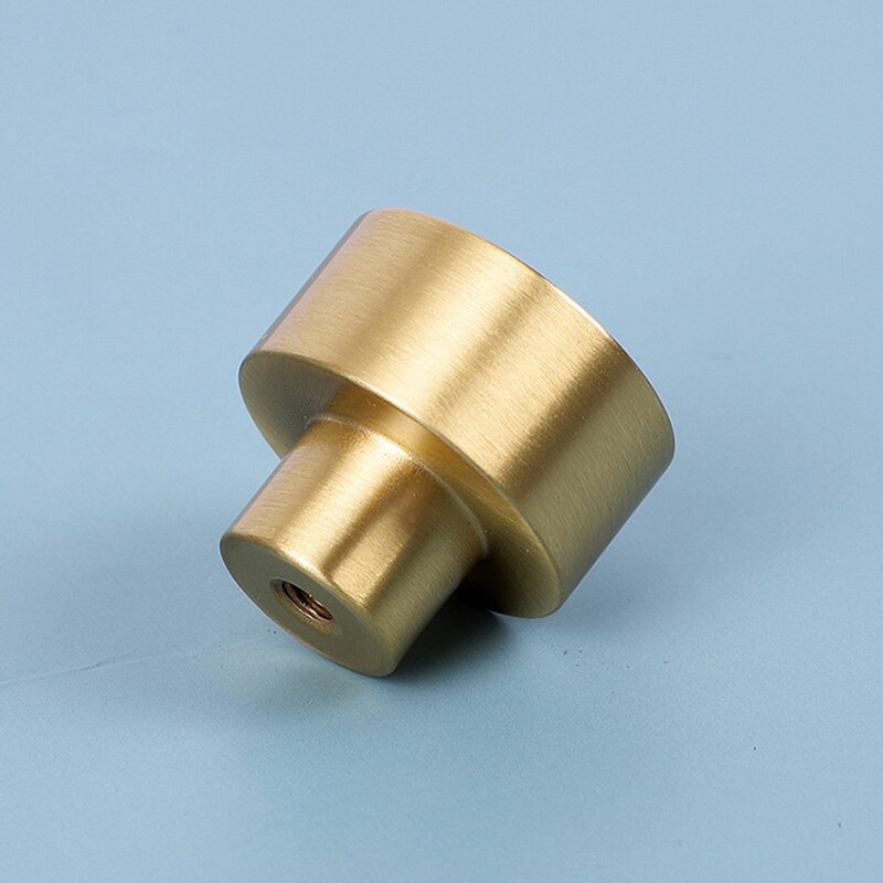 1Pcs Round Buttons Shaped Brass Drawer Pull Single Hole Door Handle Cabinet Dresser Wardrobe Knob