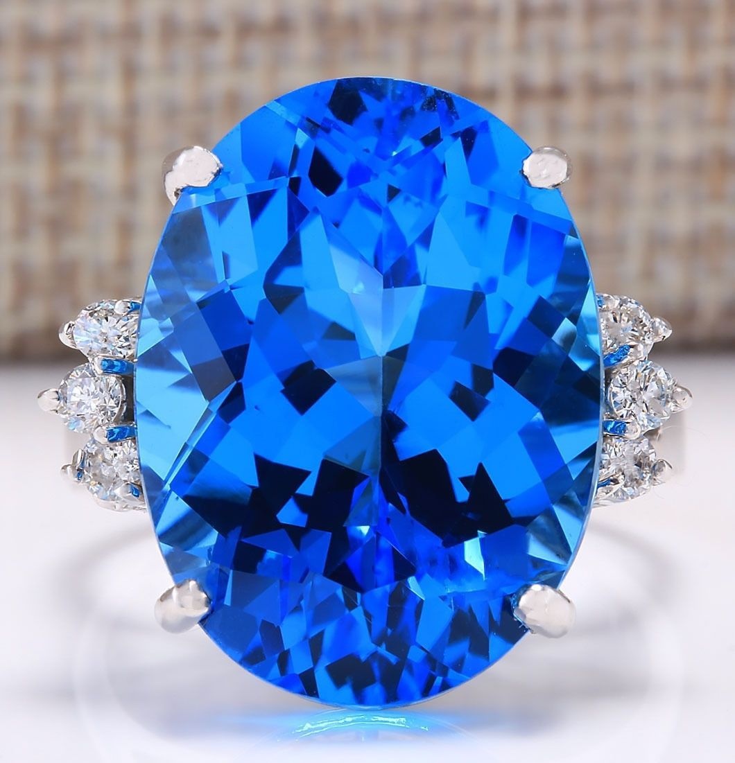 Prachtige Vrouwen Sieraden Ovaal Geslepen Zirkoon Bruidsringen voor Bruiloft Verlovingsfeest Set Maat 5 6 7 8 9 10 11 12: 6 / Blauw