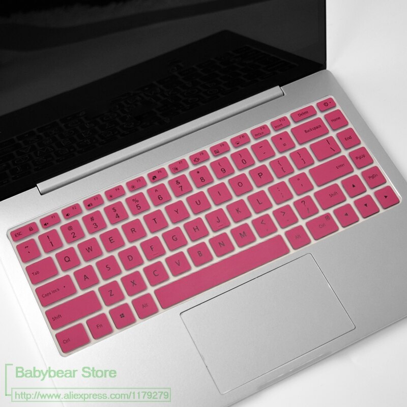 Para Xiaomi mi Notebook Pro 15 15,6 i7-8550U portátil de silicona colorida cubierta protectora de teclado piel portátil de i5-8250U: pink