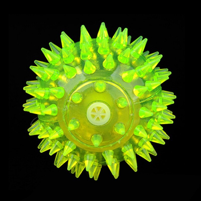 6.5CM Baby Kids Light-up Toy Volleyball Bouncing Sound Balls Luminous Toy For Children Flashing Party Random Color: C