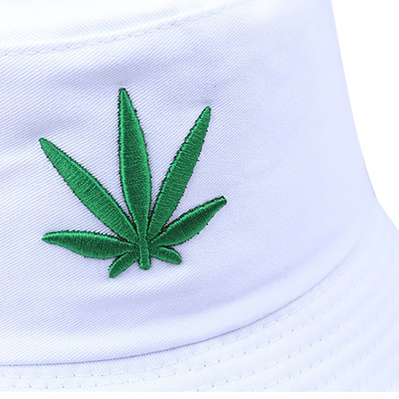 Pescador cap Folha de Bordo Bordado Algodão Cap Sombrinha Dobrável Para Os Amantes