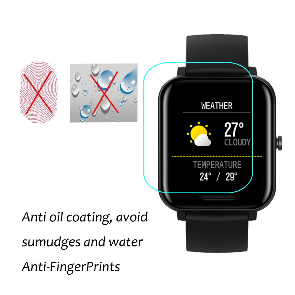 3Pcs Ultradunne Tpu Hydrogel Film Voor Blitzwolf BW-HL1Pro BW-GTC BW-HL1 Smartwatch Screen Protector Water-Proof Film niet Glas