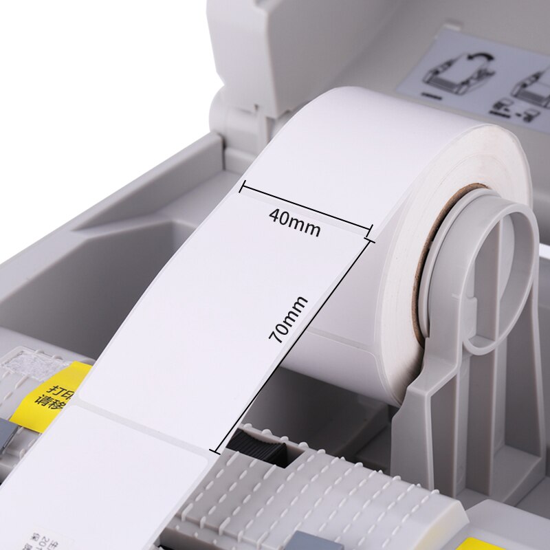 Termosensitivt trykt papir tre-bevis trykpapir etiket papir prisetiket modtagelse stregkode faktura termosensitivt papir: 40 x 70 mm 300 ark