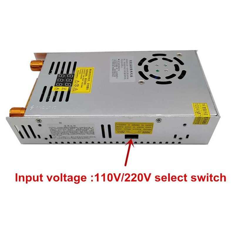 480W Einstellbare Schalt Netzteil Transformator Einstellbar AC 110V/220V zu DC 0-48V mit Dual-Digital-