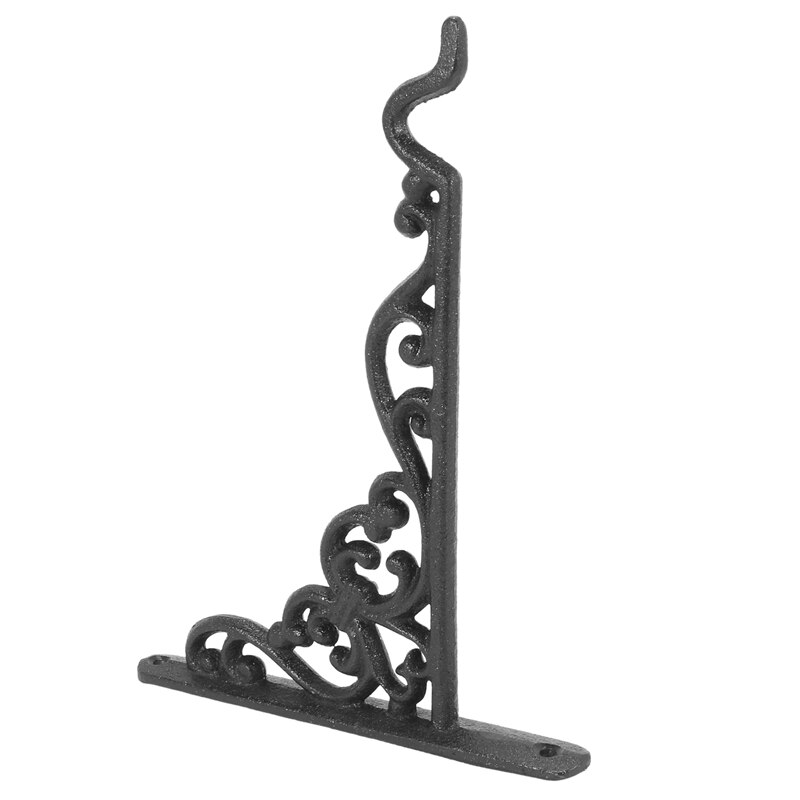 Cast Iron Hanger Wrought Iron Garden Hook Flower Pots Basket Wall Hanger Bracket With Expansion Screw
